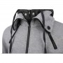 Zipper Men Jackets  Casual Fleece Coats Bomber Jacket Scarf Collar Fashion Hooded Male Outwear Slim Fit Hoody