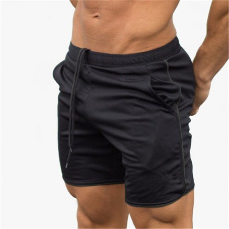 Gyms Workout Male Breathable Mesh Quick Dry Sportswear Jogger Beach Solid Shorts Men Fitness Bodybuilding Shorts