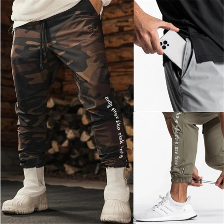 Camouflage men's trousers thin section quick-drying men's sports pants outdoor casual pants