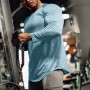 New Long Sleeve Shirts for Men Bodybuilding Workout Gym Fitness Training Shirts Casual sports jogging shirt