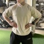 Mens Muscle T Shirt Bodybuilding Fitness Men Tops Cotton Singlets Plus Big Size Tshirt Cotton Mesh Loose Short Sleeve