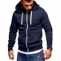 Men's Hooded Jacket Outerwear Plain Color
