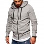 Men's Hooded Jacket Outerwear Plain Color