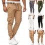 Men's Trousers Joggers Solid Multi-pocket Mens Pants Outwear Casual Sweatpants Men Hip Hop Harem Four Seasons 3XL