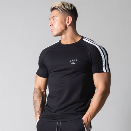 Gyms Clothing fitness Running t shirt men O-neck t-shirt cotton bodybuilding Sport shirts tops gym men training t shirt
