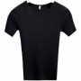 Men Summer New V Neck Knitted T-Shirts Men Clothing Slim Fit Casual Tops Male Short Sleeve Tee Shirt Homme Streetwear N02