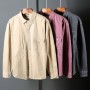 Men's 100% Cotton Casual Shirt Male Overshirt 5XL Cargo Shirts Khaki Red Grey Vintage Clothes Shirt Man Blouse