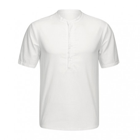 Cotton Linen Shirts For Men Tops Summer Short Sleeve Softwear Casual Plus Size Solid White Shirt Vintage Harajuku Mens Shirts