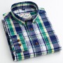 Button Up Shirt Plaid Mens Fashion Clothing Trends 100% Cotton Slim Fit Shirt Men Shirts Longsleeve Shirt for Men Retro Clothes