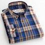 Button Up Shirt Plaid Mens Fashion Clothing Trends 100% Cotton Slim Fit Shirt Men Shirts Longsleeve Shirt for Men Retro Clothes