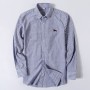 Longsleeve Shirt for Men 100% Pure Cotton Oxford Plaid Striped Shirt Tops Casual Slim Fit Shirt Men Korean Clothes Streetwear