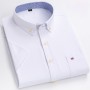 Men Shirt 100% Cotton Oxford Striped Shirt Plaid Shirt 7XL Casual Mens Button Up Shirt Men Shirt Short Sleeve Slim Fit Shirt Men
