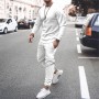 Men Tracksuit Casual Solid Sports Set Long Sleeved TShirt 2 Pieces Sets+Pants Fashion Brand Jogger Fitness Sportswear