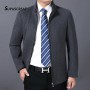Business Men's Jacket Casual Coats Stand Collar Zipper Simple Middle-Aged Elderly Men Dad Clothes Office Jacket