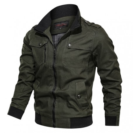 Men's Jackets   Multi-pocket Military Bomber Jacket Male Casual Air Force Flight Coat Male  Plus Size 5XL