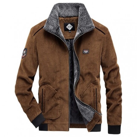 Men's Leisure Velvet Thick Warm Coat  New Waterproof Fleece Hooded Men Outdoor Jacket Men's Coats Hat Windbreakers Parka Men