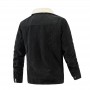 Mens Jacket Lapel Corduroy Coat  Brand New Fleece Wool Collar Thick Jackets Men Retro Fashion Warm Coats
