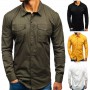 New basis Military Tactical Shirts Men Solid Long Sleeve Casual Dress Shirts Male Cargo Work Shirts Male Tops