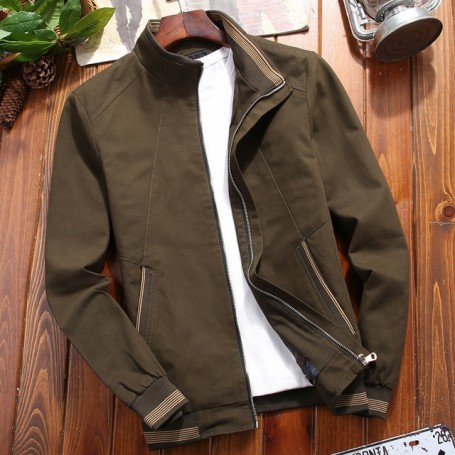 New Men's Jackets Casual Jacket Coat Men Windbreaker Zipper Slim Fit Fashion Brand Military Male Overcoat