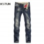 Jeans Straight Retro Blue Stretch Vintage Casaul Streetwear  Jeans Size 40