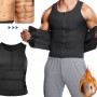 Workout Waist Trainer Thermo Shapewear Mens Corset Body Shaper Tummy Control Slimming Sheath Sports Top Tee Sweat Girdles Belt