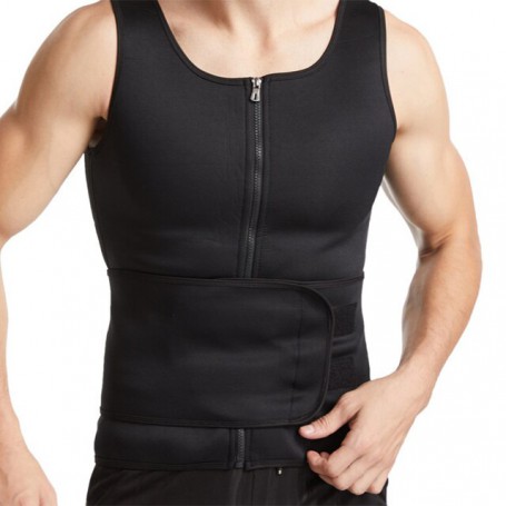 Workout Waist Trainer Thermo Shapewear Mens Corset Body Shaper Tummy Control Slimming Sheath Sports Top Tee Sweat Girdles Belt