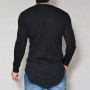 10 Colors Plus Size S-4XL 5XL  Fashion Casual Slim Elastic Soft Solid Long Sleeve Men T Shirts Male Fit Tops Tee