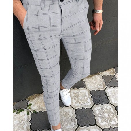 Men Clothing Hot Work Stretch Pants Spring Autumn New Fashion Grey Blue Multicolor Casual Trousers Pencil Pants For Men Business
