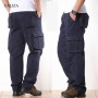 Multi Pockets Mens Cargo Pants Military Tactical Cotton Khaki Outwear Straight Casual Trousers for Men Pantalon Militaire Homme