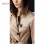 High Quality Women Trench Coat Long Windbreaker Fashion Trend Double-Breasted Slim Long Trench