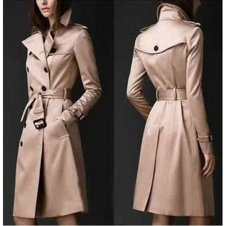 High Quality Women Trench Coat Long Windbreaker Fashion Trend Double-Breasted Slim Long Trench