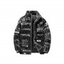 Men's  Jackets Hip Hop Print Thick Warm Fluffy Jacket Man Fashion Korean Streetwear Coats Male