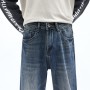 Baggy Jeans Men Pants Blue Loose Fit   Harem Pants Male Denim Trousers Style Streetwwear Man Oversize Jeans 42