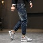 Mens Jeans Pants Fashion Pockets Desinger Loose fit Baggy Moto Jeans Men Stretch Retro Streetwear Relaxed Tapered Jeans 42