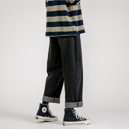 Jeans Straight Cut Baggy Loose Casual Fashion Pants