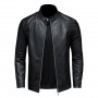 Jacket Men new style slim stand-up collar motorcycle leather jacket men's PU leather jacket 5XL