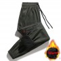 Cargo Pants Men Fleece Elastic Waist Casual Pants New Trousers Multi-Pocket Casual Joggers Sweatpants