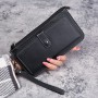Wallet New PU Leather Long Wallets Multi-card Position Clutch Buckle Zipper Student Purse