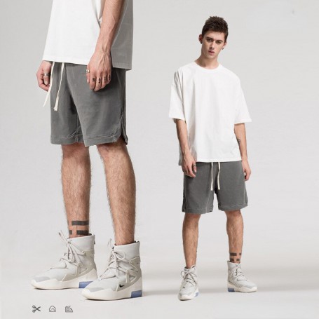 Shorts Loose Drawstring High Street Hip Hop Trend Workout High Quality Five-point Shorts