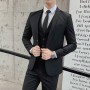 Men Solid  Dress Suits Male Jackets+Pants+Vest Suits Sets Formal Wear Slim Dress Suit Business Casual Fit Suits 5XL