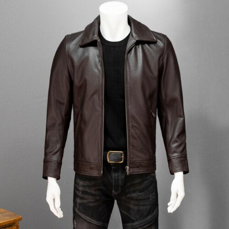 Jacket Men Fashion Cow leather