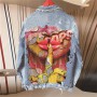 Color personality printing fashion foreign trade denim jacket jacket casual jacket denim jacket wholesale