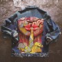 Color personality printing fashion foreign trade denim jacket jacket casual jacket denim jacket wholesale