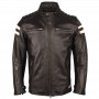 Motorcycle Leather Jacket Men 100% Genuine Cowhide Leather Natrual Skin Coat Men Slim Fit Bomber Biker Leather Coat Autumn