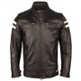 Motorcycle Leather Jacket Men 100% Genuine Cowhide Leather Natrual Skin Coat Men Slim Fit Bomber Biker Leather Coat Autumn