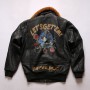 Jacket Black Cow skin 100% Genuine Leather Motorcycle Biker Jacket Brand Large Size Coat