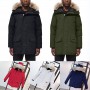 Mens Winter Langford Down Jacket Real Wolf Fur Hooded Thickening Warm Sports Coat Windproof Waterproof parker coats