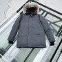 Mens Winter Langford Down Jacket Real Wolf Fur Hooded Thickening Warm Sports Coat Windproof Waterproof parker coats