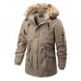 Thick Warm Winter Parka Men Fleece Hooded Men Winter Jacket Coat Military Cargo Jackets Mens Plus Size 3XL Velvet Warm Coat