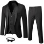 Men Tuxedos Slim Fit Fashion Shawl Lapel 3-Pieces Suits Groom Stage Costumes Single Breasted 1 Button Jacket Vest Pants